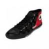 Red and Black Drummers Solid Rock Drumming High-top Sneakers