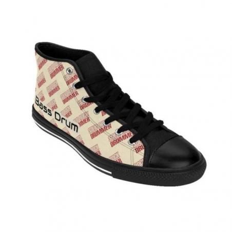 L and R Foot Drummers Solid Rock Drumming High-top Sneakers