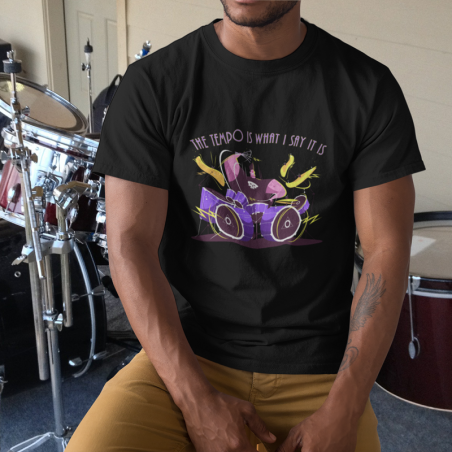 The Tempo Is What I Say It Is Drummers Short Sleeve Tee